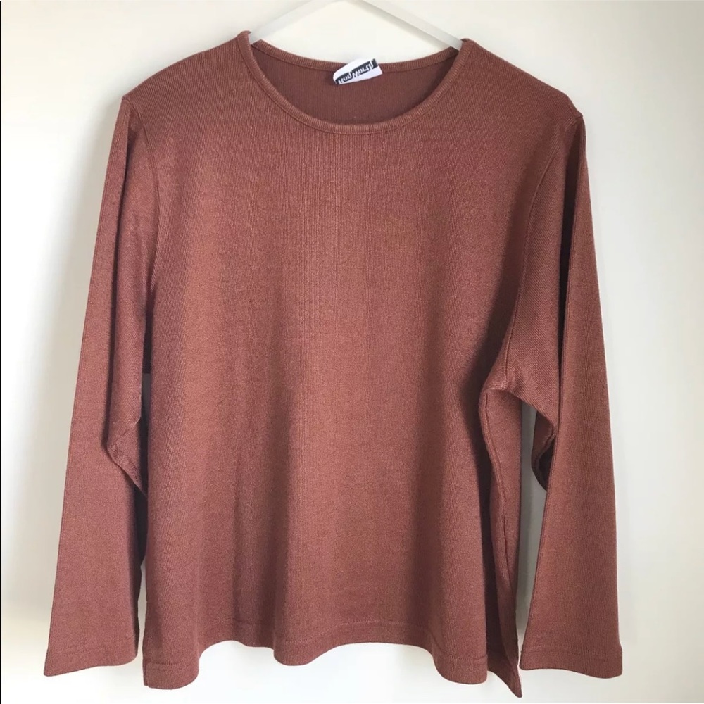 Vintage Bon Worth Rust Flat Metallic Shirt - Picture 3 of 7